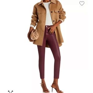 7 For All Mankind
High Rise Ankle Skinny Jeans in Coated Ruby
